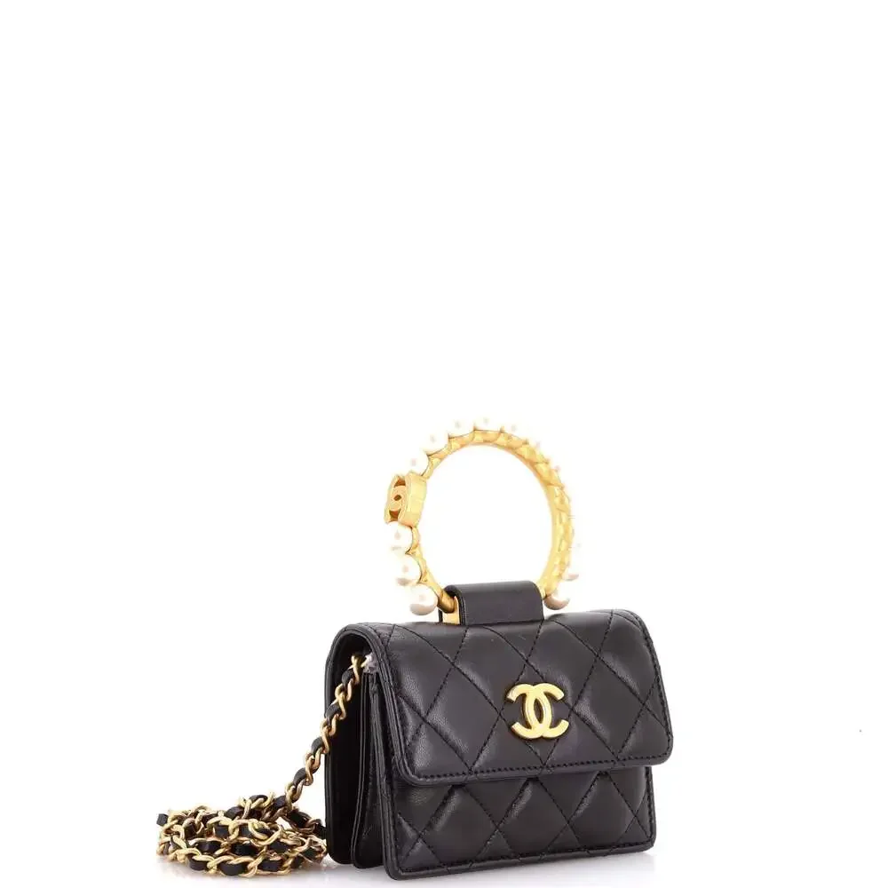 Chanel Pearl Crown Clutch With Chain #243634C33B - Picture 2 of 6